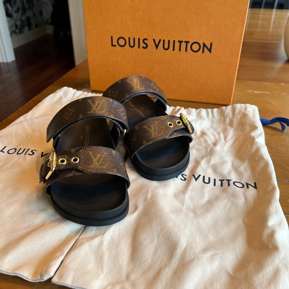 Authentic Louis Vuitton Bom Dia Flat Comfort Mule